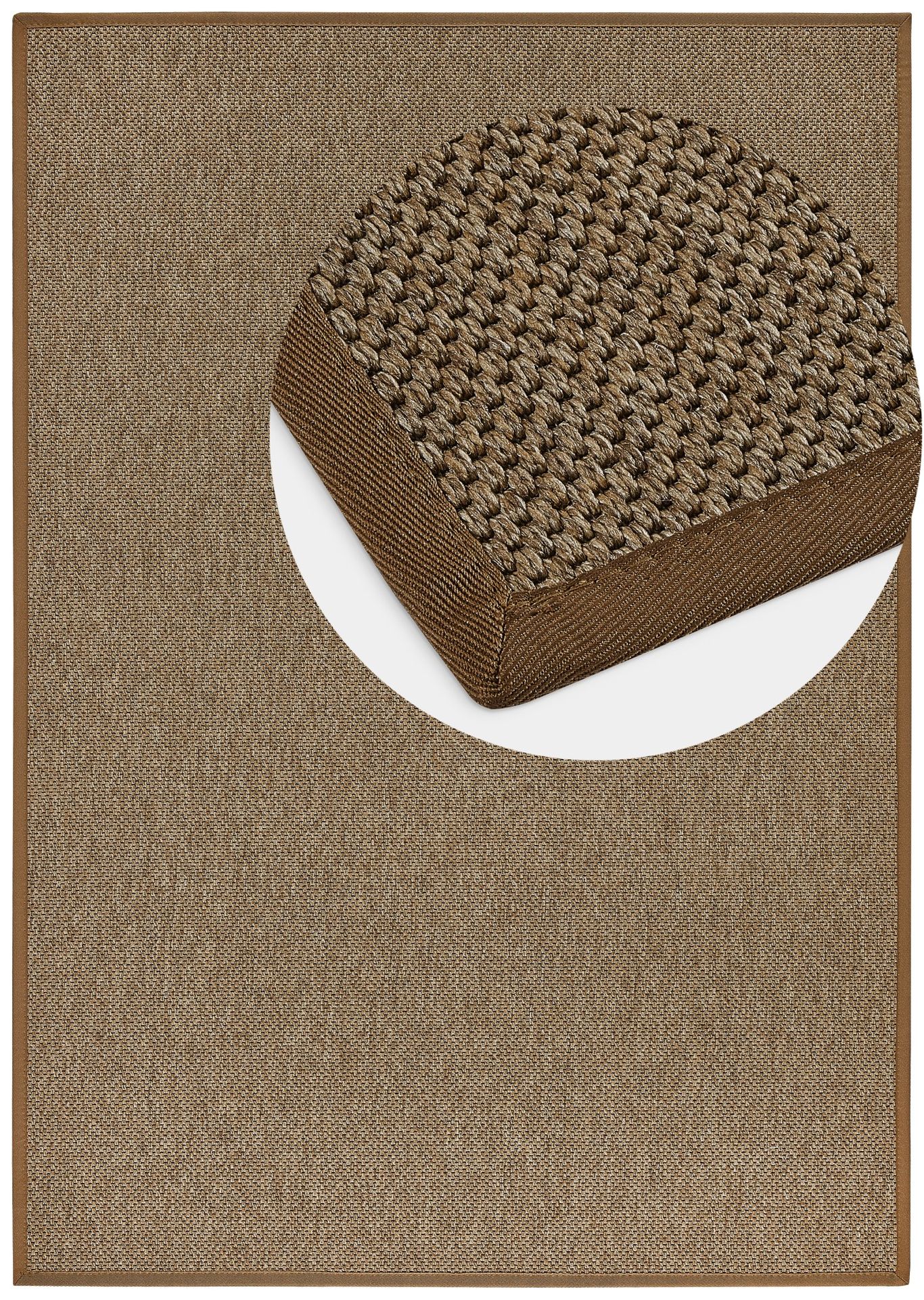 Naturino Prestige nuss Draufsicht mit Lupe