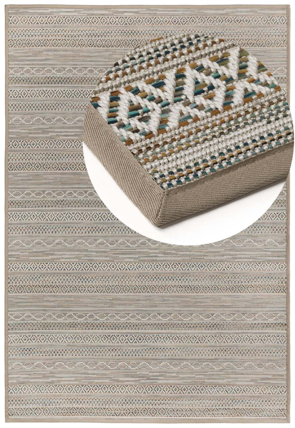 Naturino Joy Barbados beige Draufsicht mit Lupe