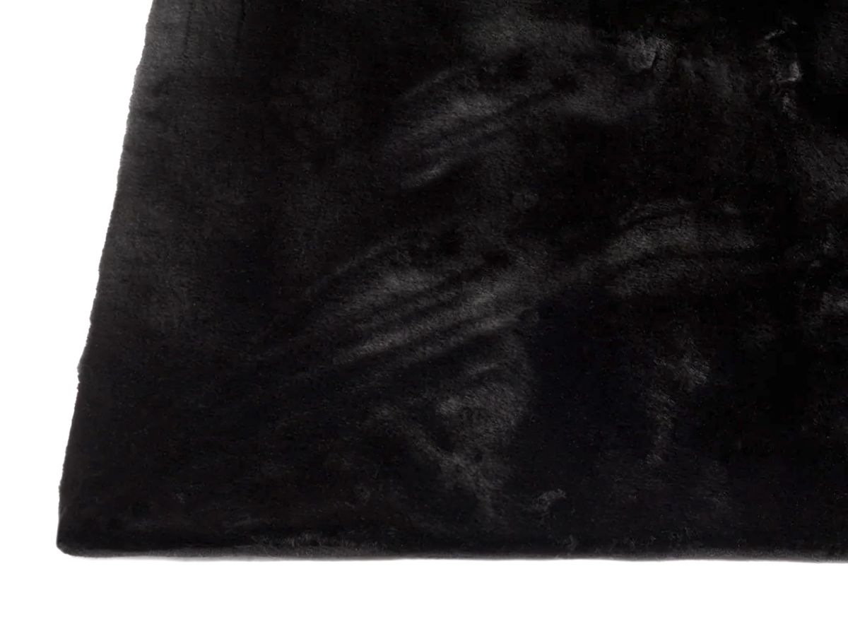 Hochflorteppich Lotti Schwarz Ecke