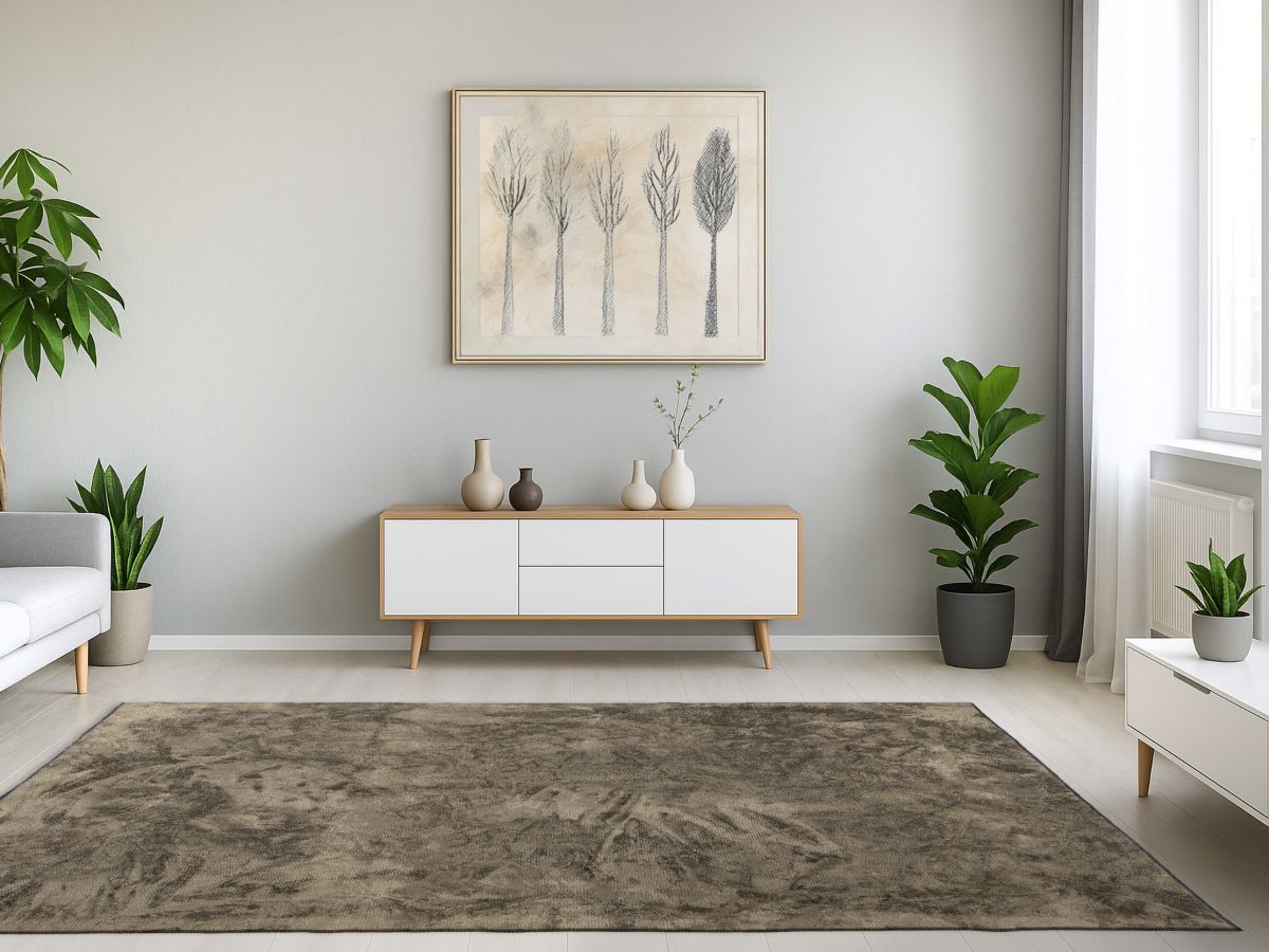 Luxusteppich Royce Taupe Milieubild
