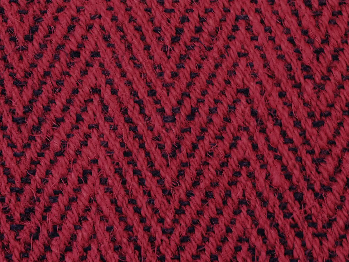 Kokosläufer Extra Jaspe Rot/Schwarz