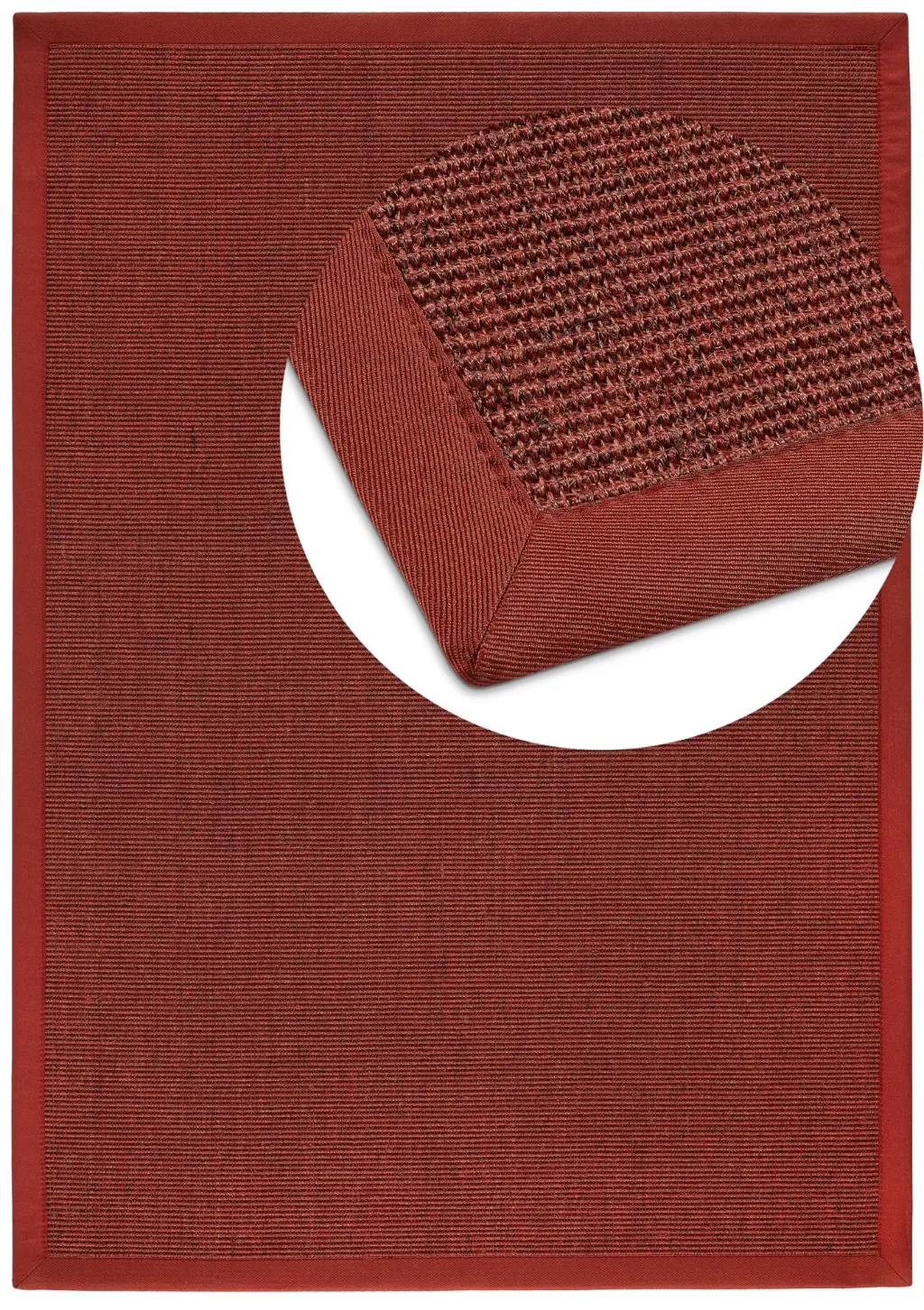 Mara S2 Rot-Meliert Draufsicht mit Lupe