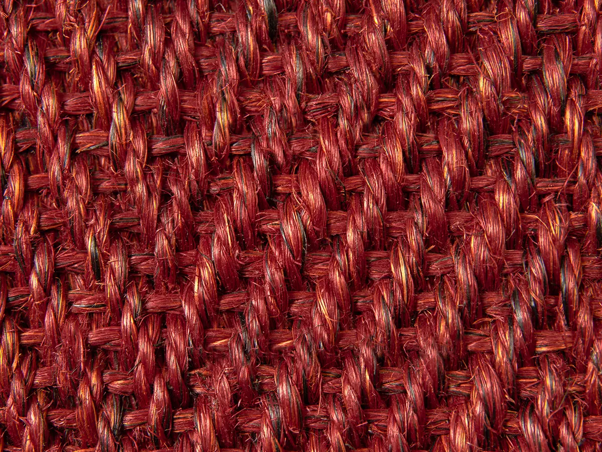 Sisal Mix Fischgrat rot