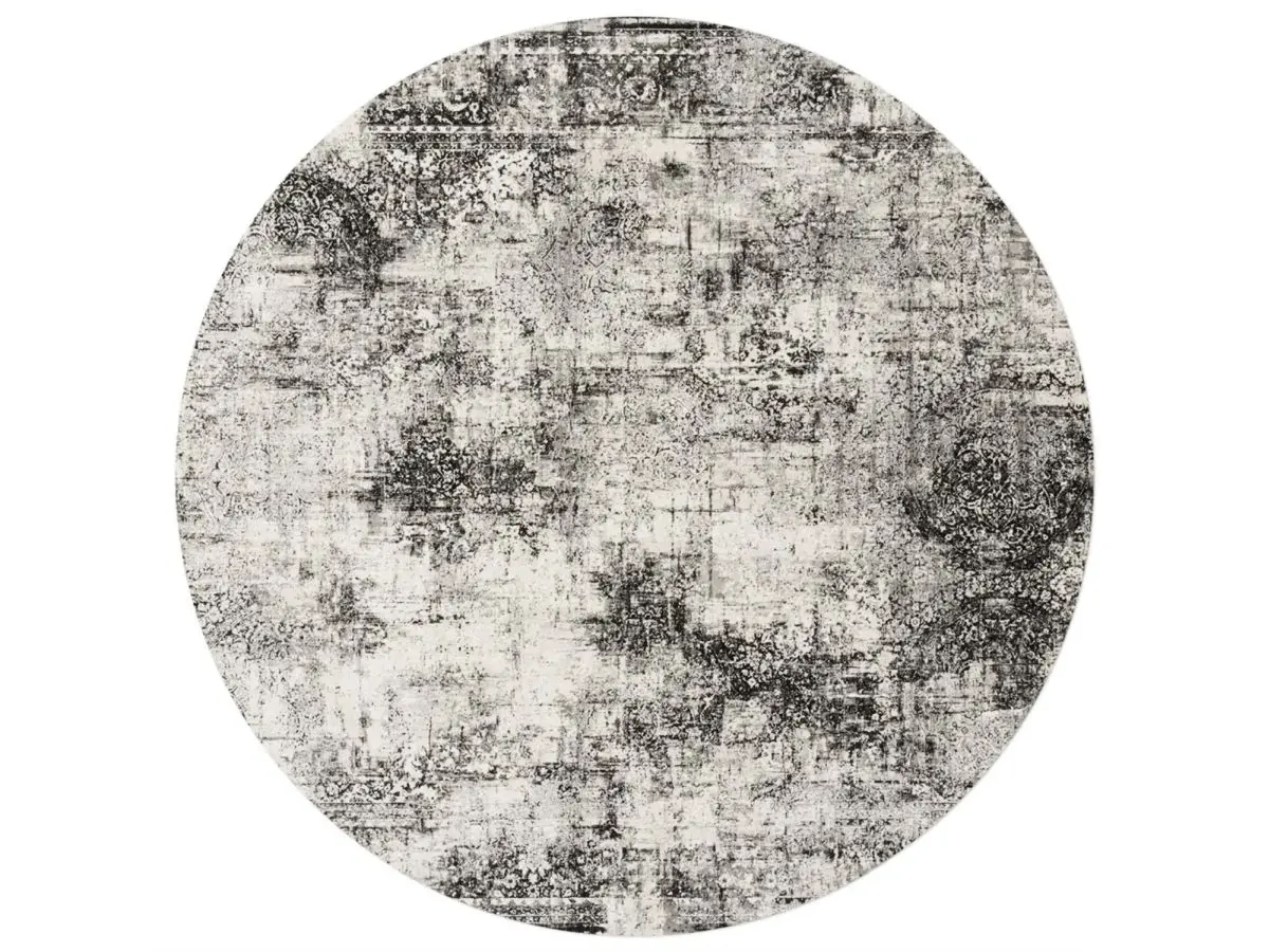 Diadem Schwarz-Silber Draufsicht rund