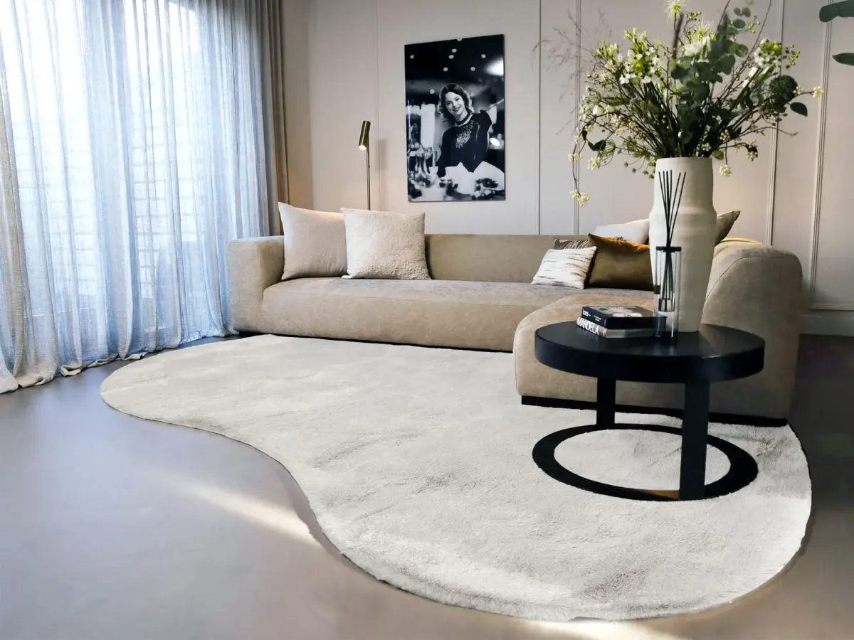 Hochflorteppich Louisa creme organisch Milieu Hochflorteppich Louisa creme organisch Milieu