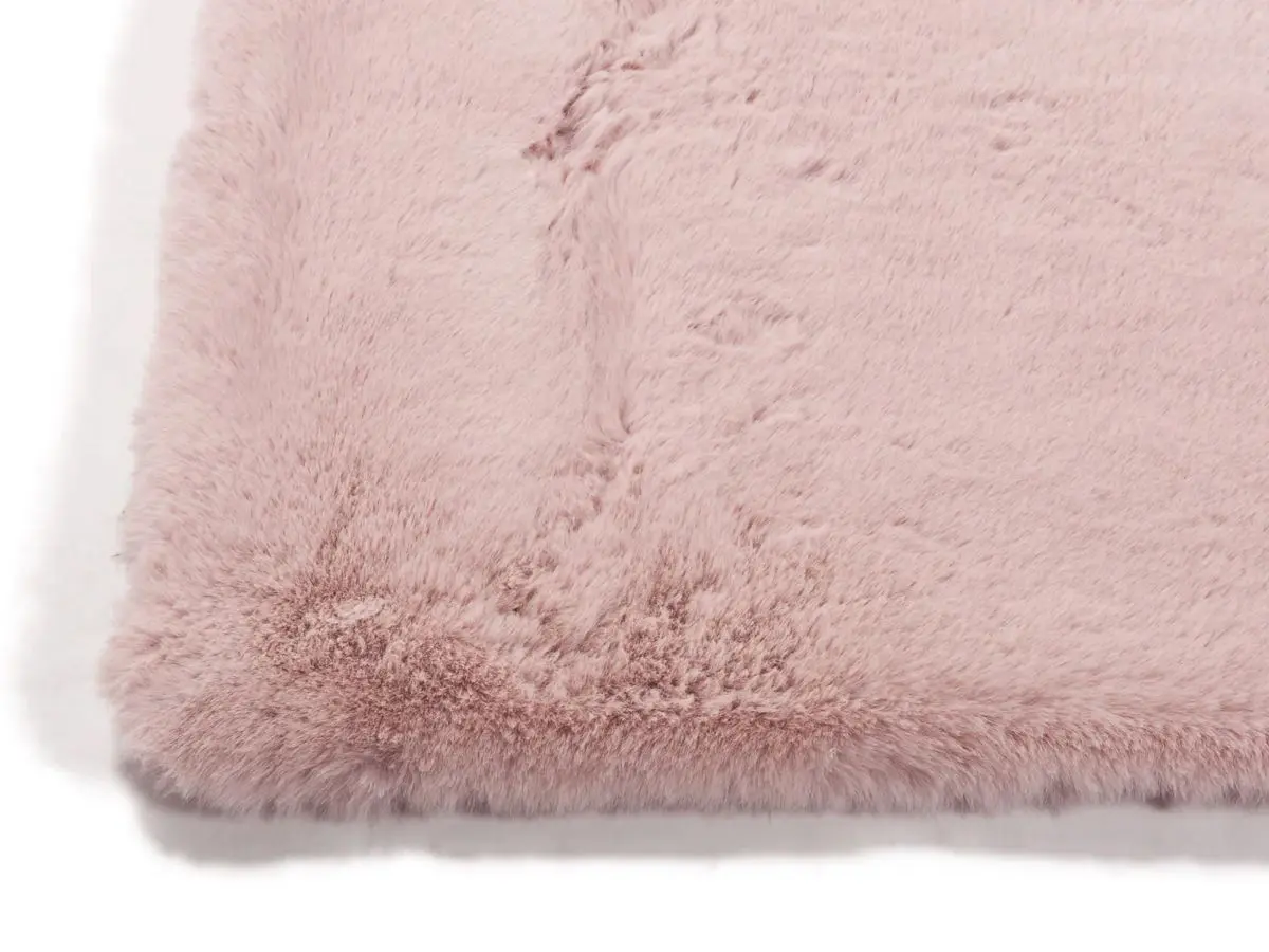 Hochflorteppich Louisa Rosa Ecke Hochflorteppich Louisa Rosa Ecke