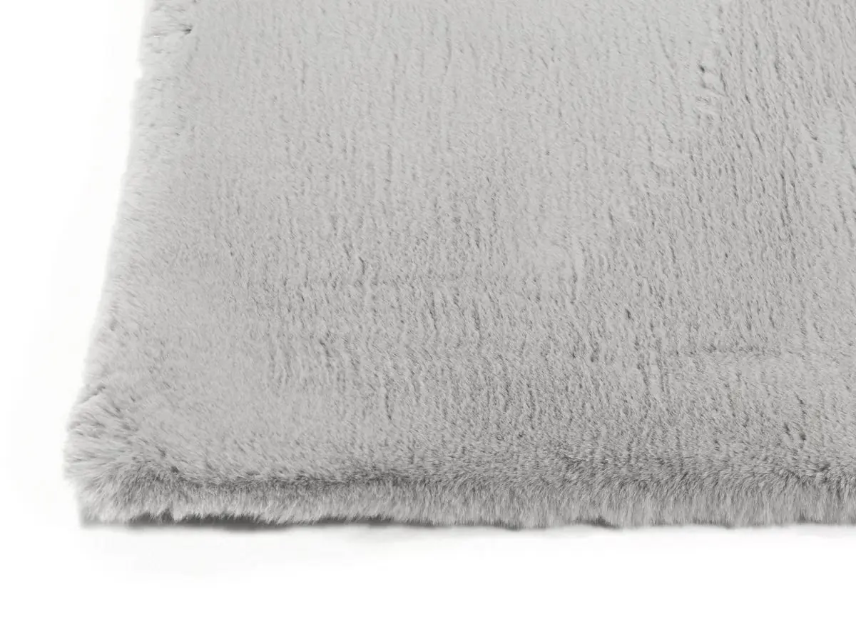 Hochflorteppich Louisa Silbergrau Ecke Hochflorteppich Louisa Silbergrau Ecke