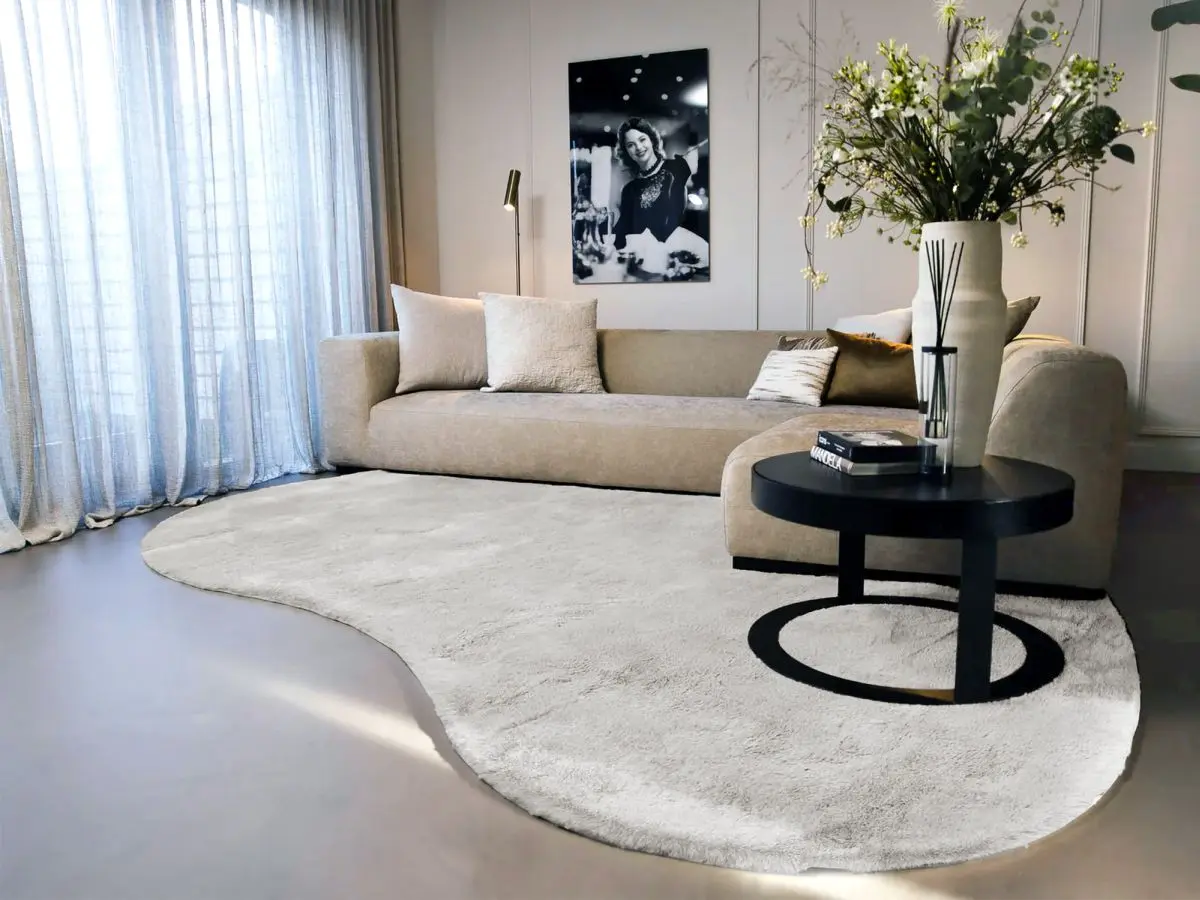 Hochflorteppich Louisa Silbergrau organisch Milieu Hochflorteppich Louisa Silbergrau organisch Milieu