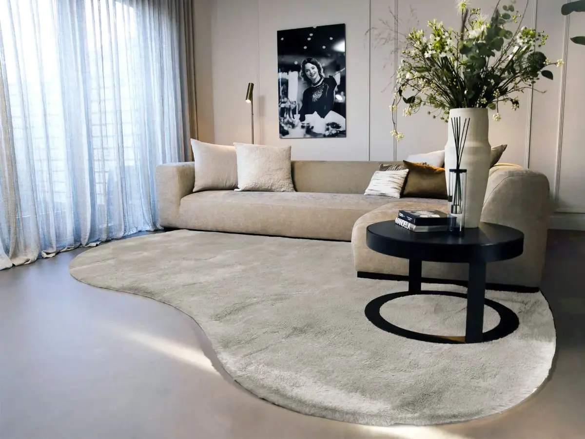 Hochflorteppich Louisa Taupe organisch Milieu Hochflorteppich Louisa Taupe organisch Milieu