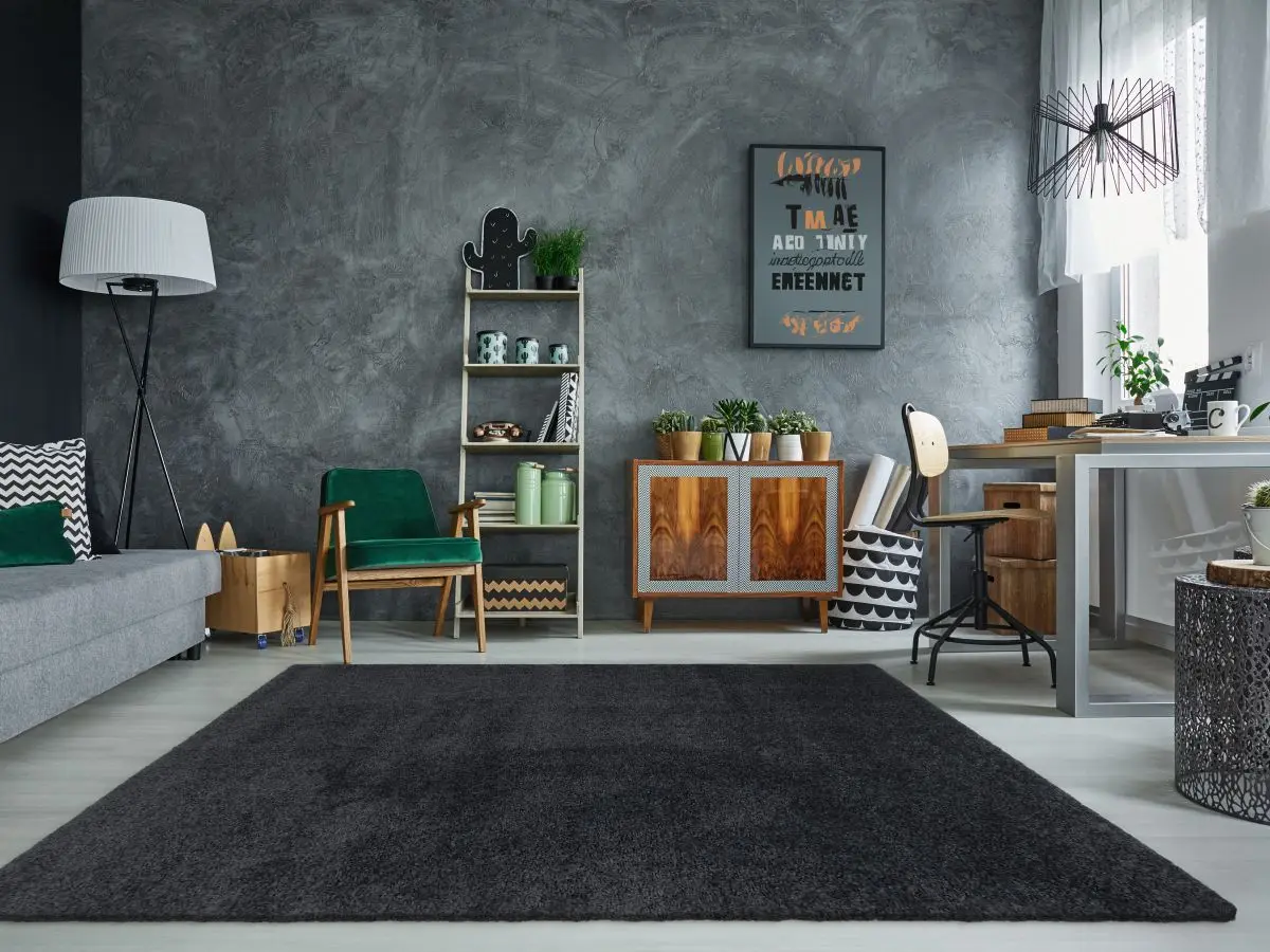 Hochflorteppich Lucida Anthrazit Milieubild