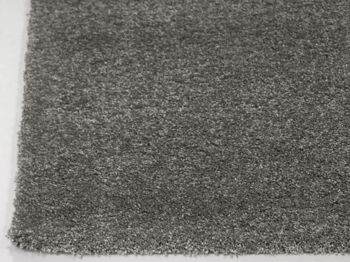 Hochflorteppich Lucida Grau Ecke