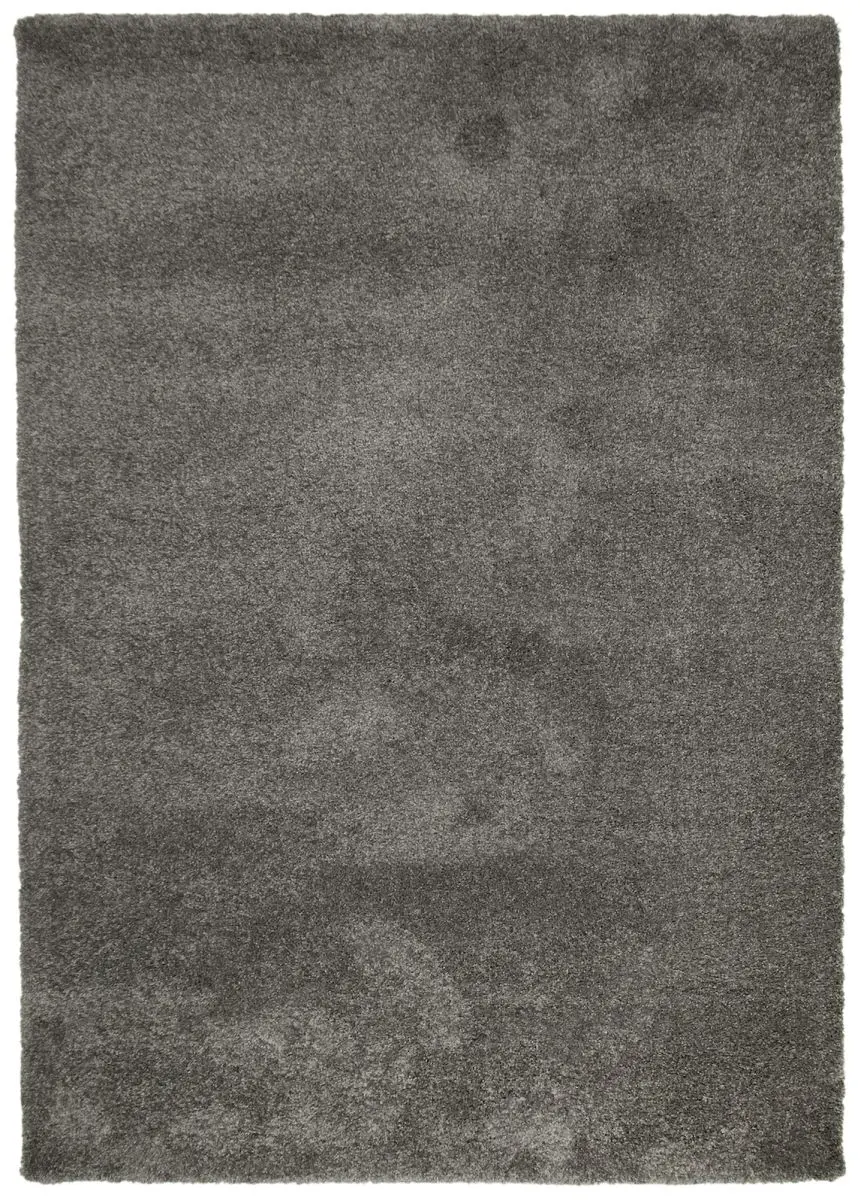 Hochflorteppich Lucida Grau Draufsicht