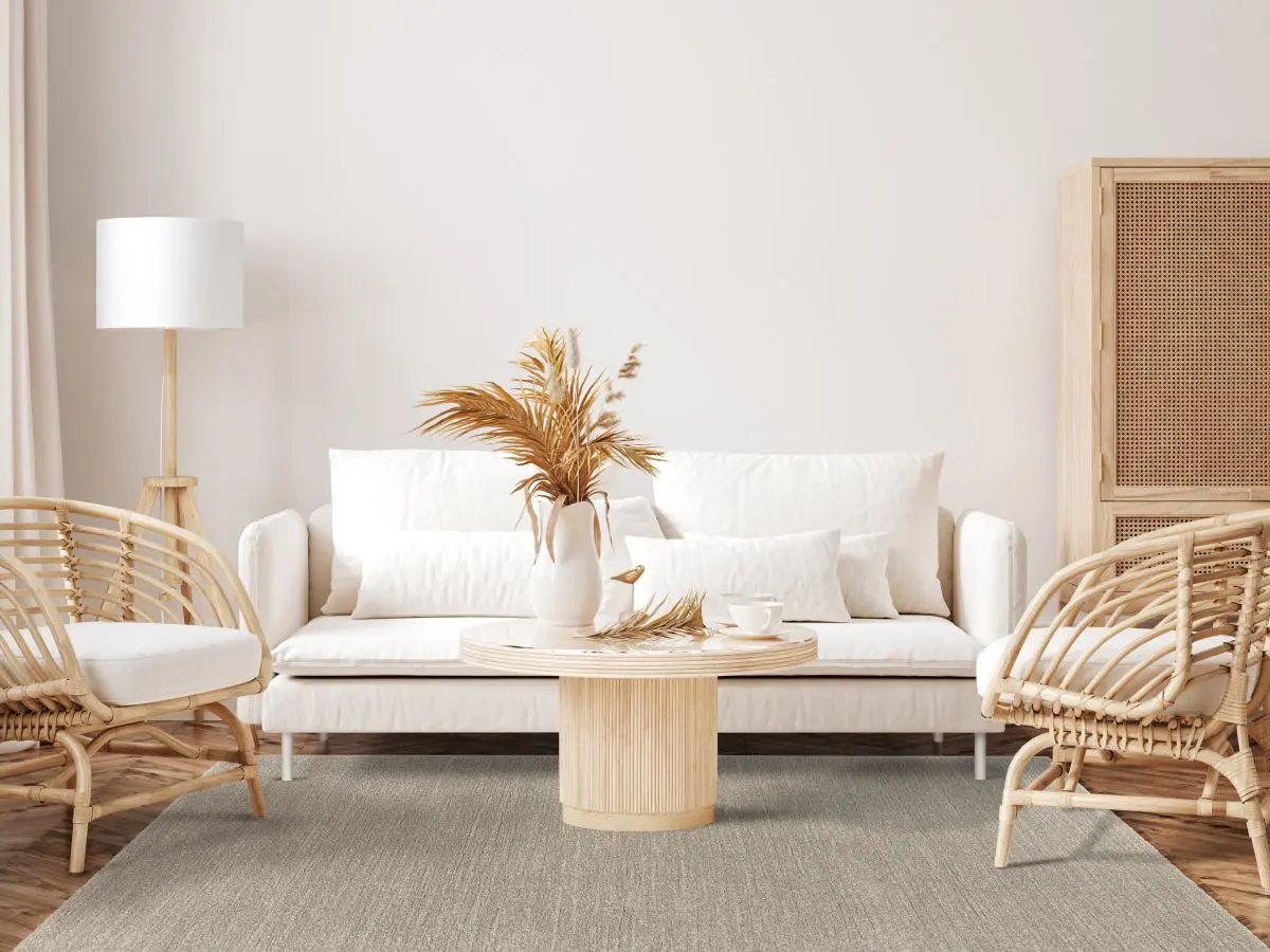 Kurzflorteppich Maduna Silber Milieubild