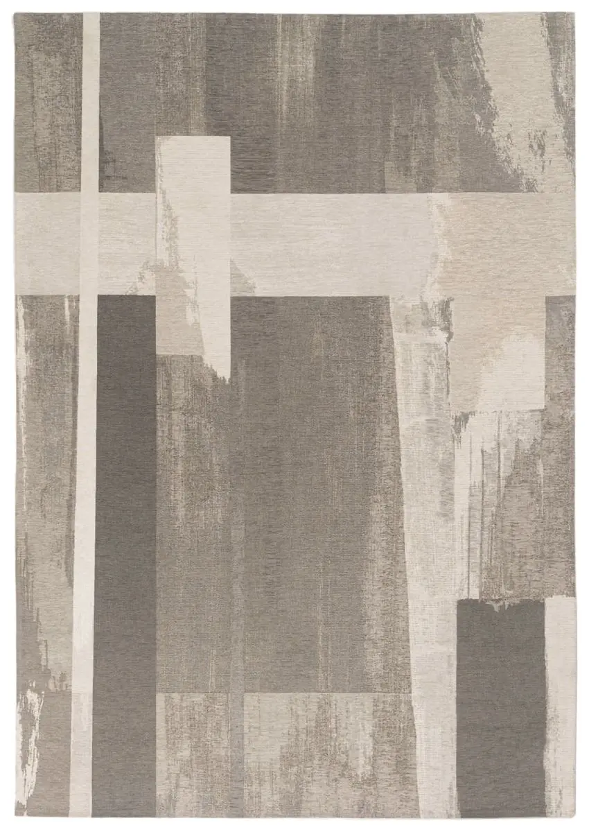 Designteppich Modra Grau Draufsicht