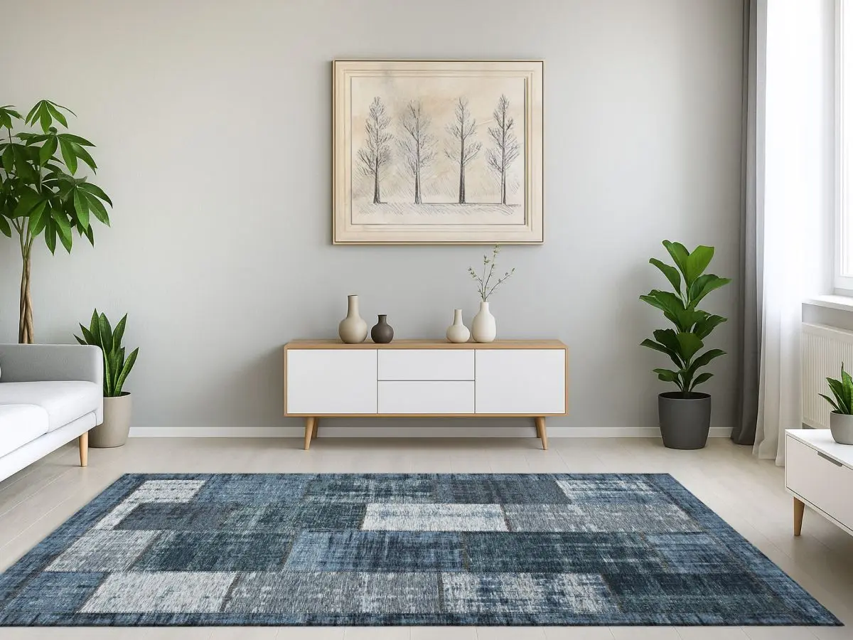 Designteppich Pablo Denim Milieubild