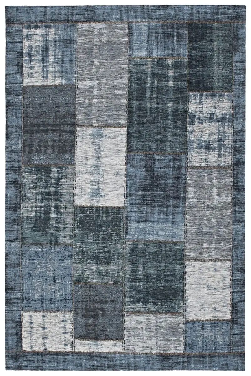 Designteppich Pablo Denim Draufsicht