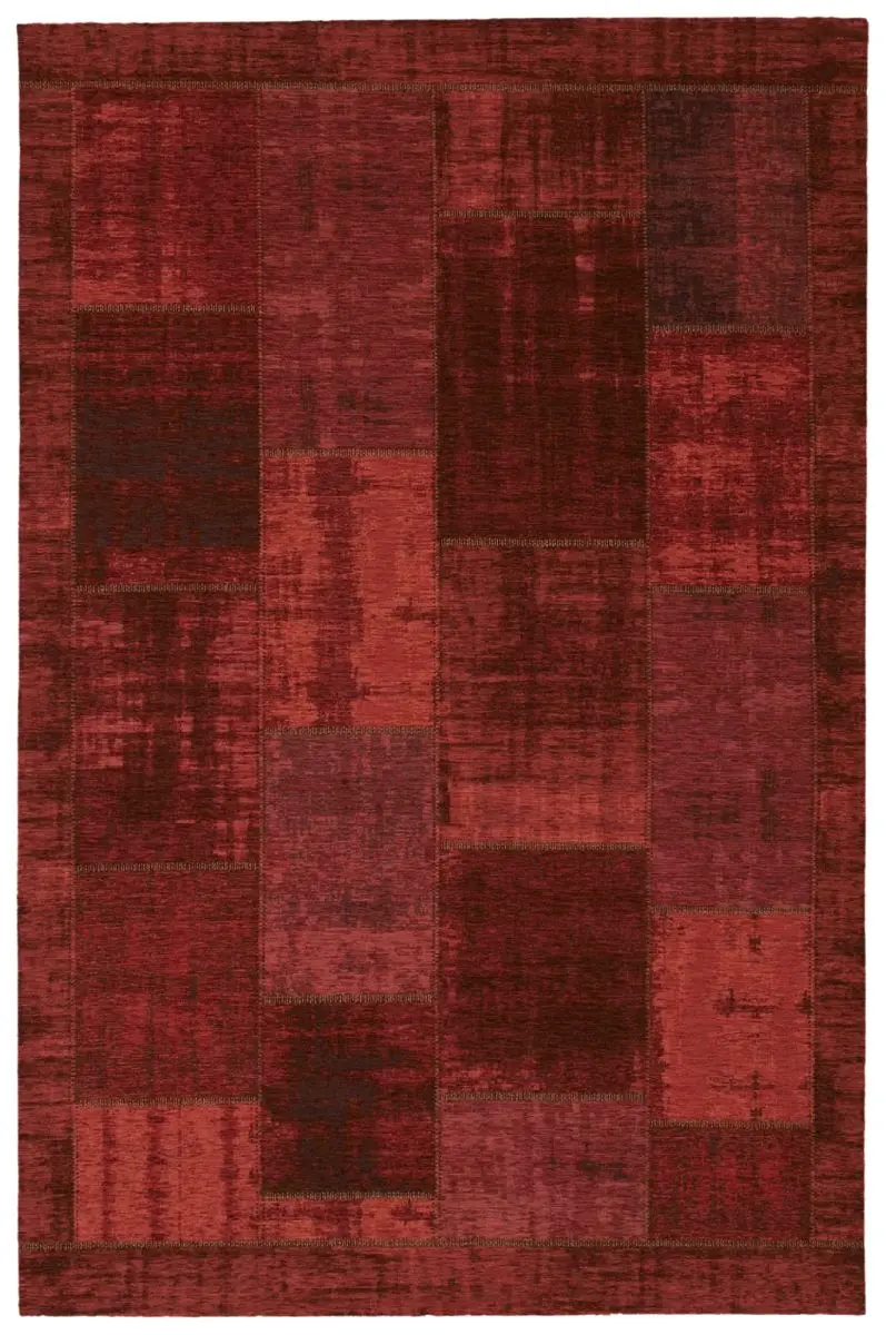 Designteppich Pablo Rot Draufsicht