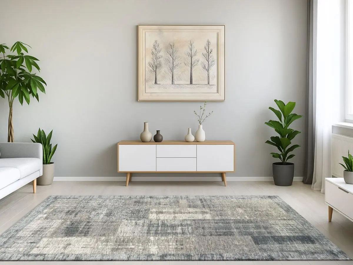 Designteppich Pablo Taupe Milieubild