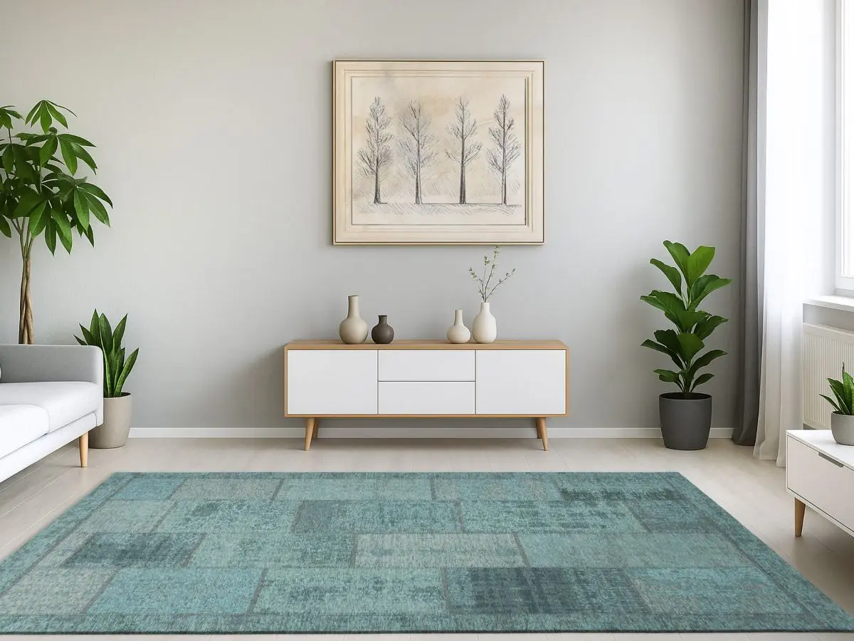 Designteppich Pablo Türkis Milieubild