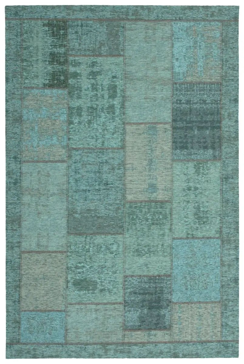 Designteppich Pablo Türkis Draufsicht