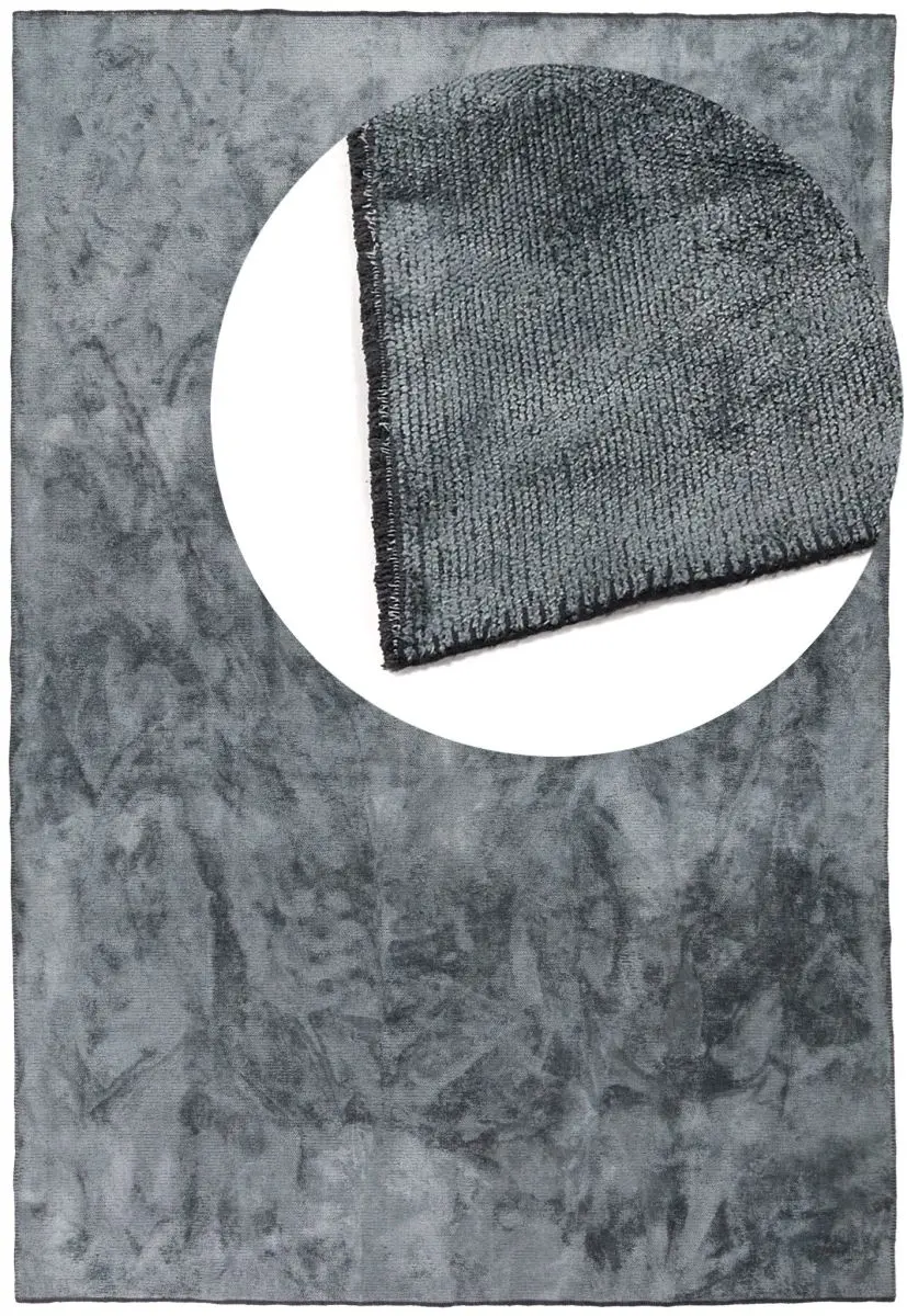 Luxusteppich Royce Auqa Draufsicht mit Lupe