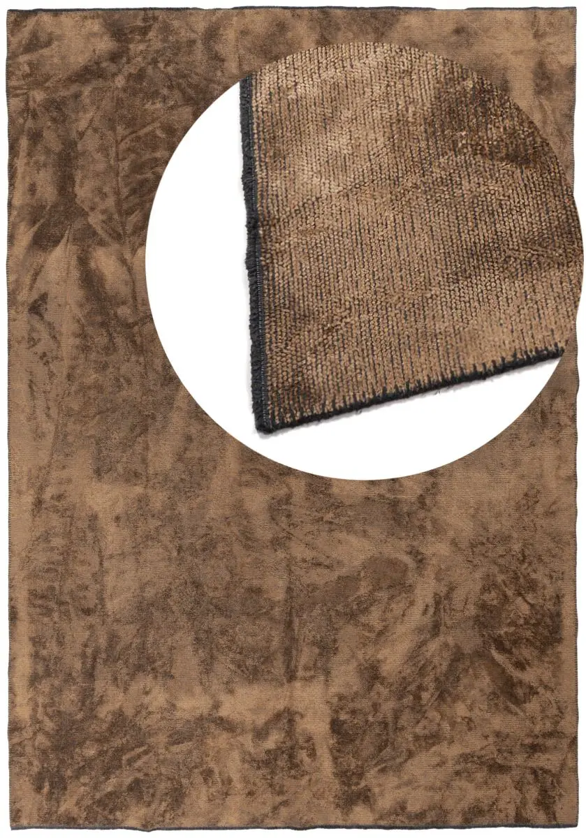 Luxusteppich Royce Kupfer Draufsicht mit Lupe