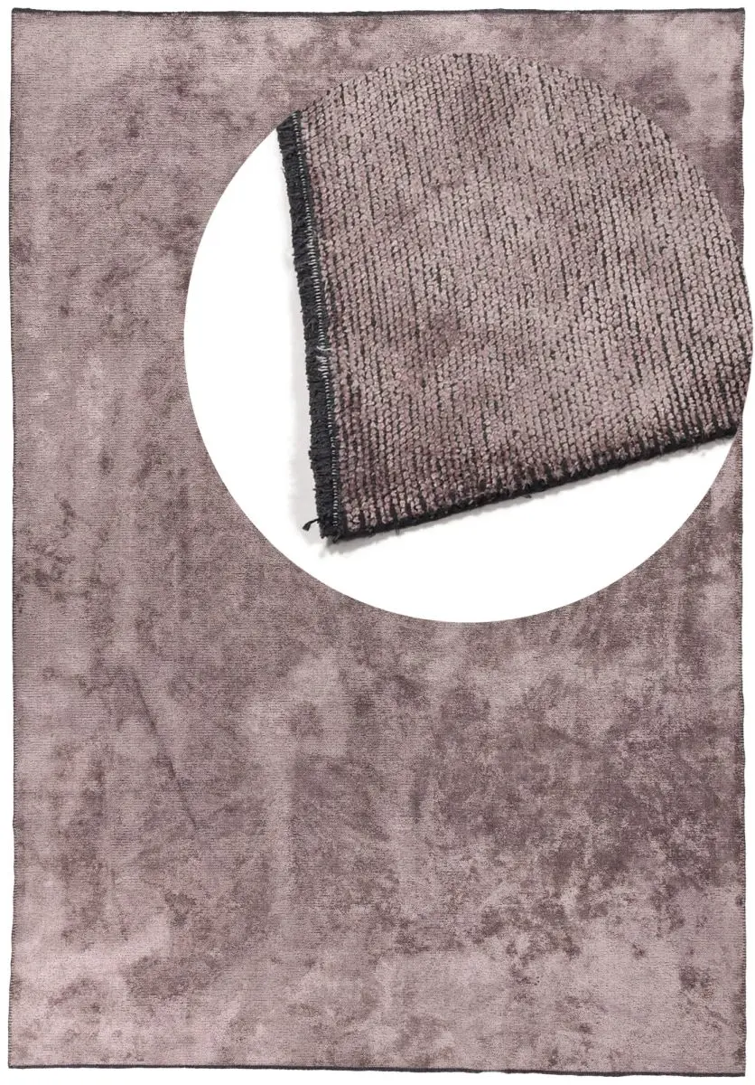 Luxusteppich Royce Mauve Draufsicht mit Lupe