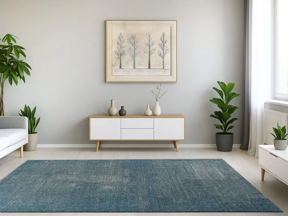 Vintage-Teppich Salamanca Hellblau Milieubild