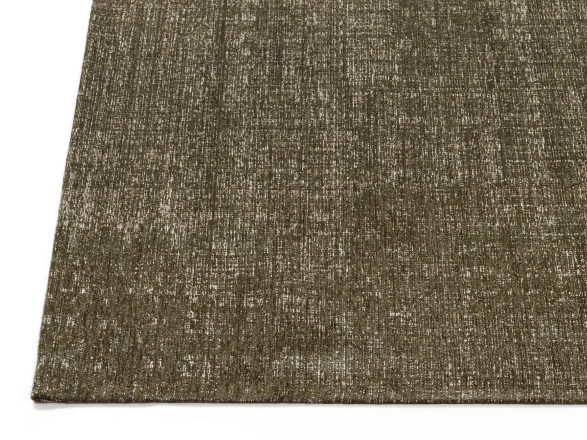 Vintage-Teppich Salamanca Olivgrün Ecke