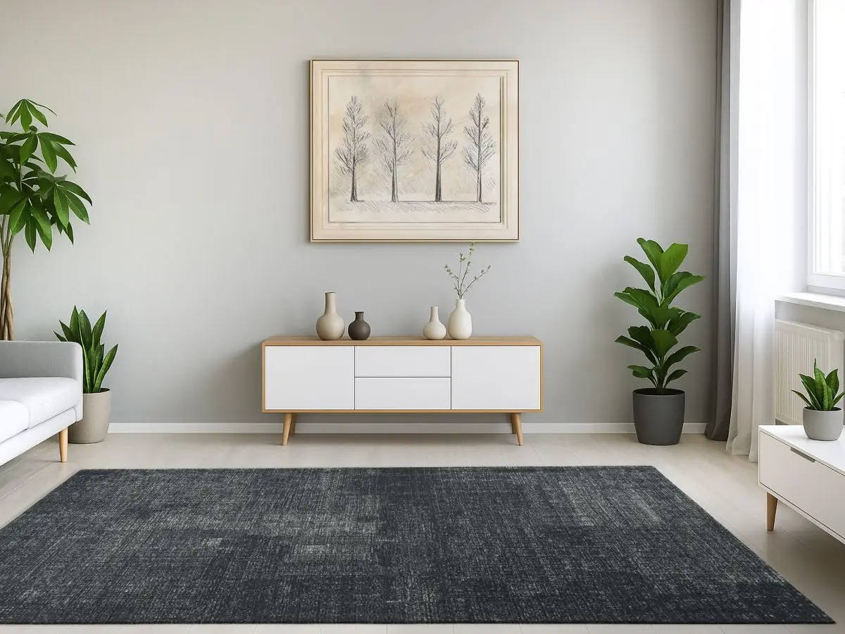 Vintage-Teppich Salamanca Schwarz Milieubild