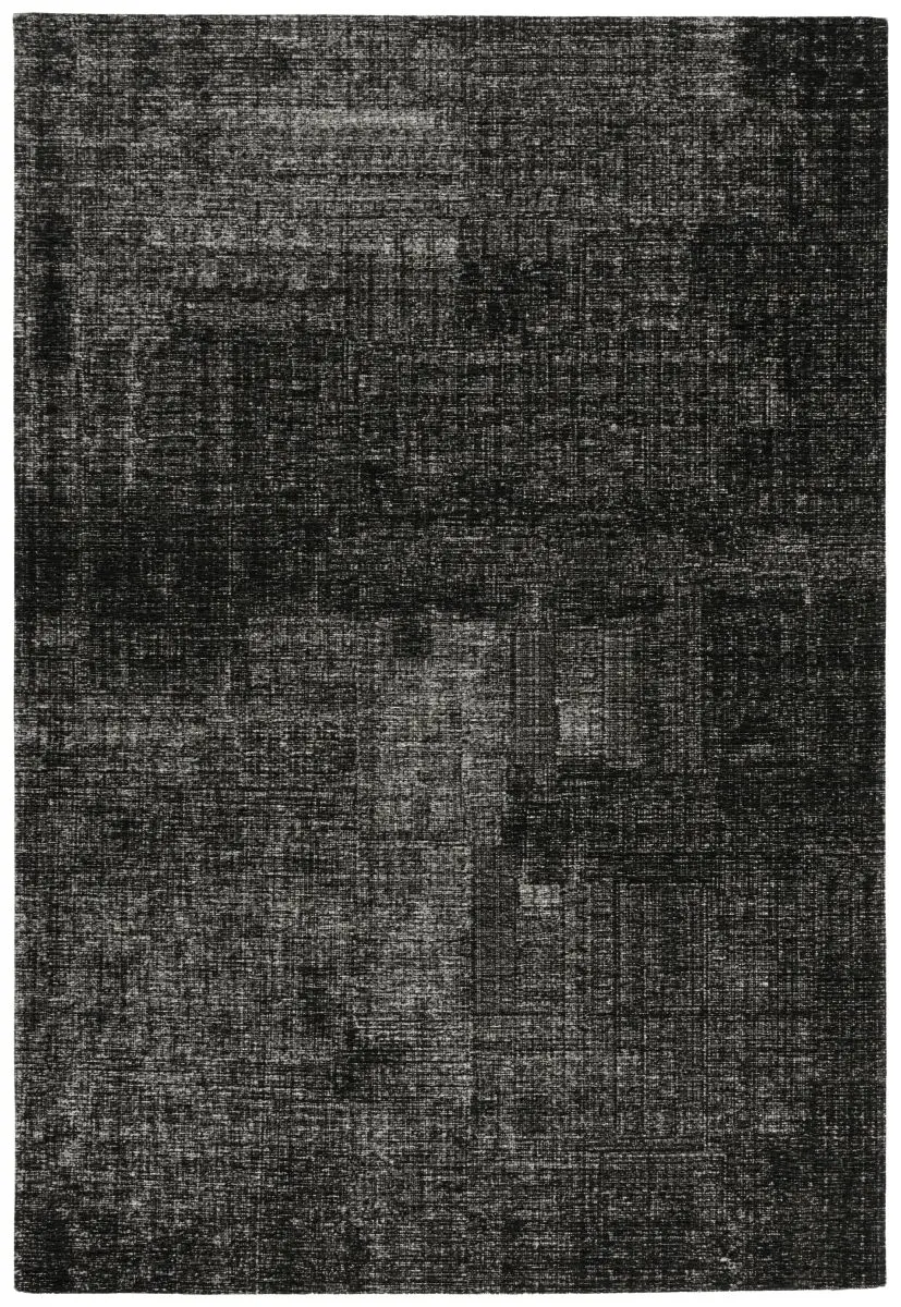 Vintage-Teppich Salamanca Schwarz Draufsicht