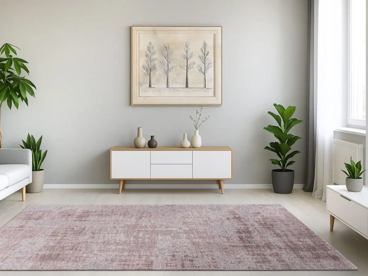 Vintage-Teppich Saragoza Flieder Milieubild Vintage-Teppich Saragoza Flieder Milieubild