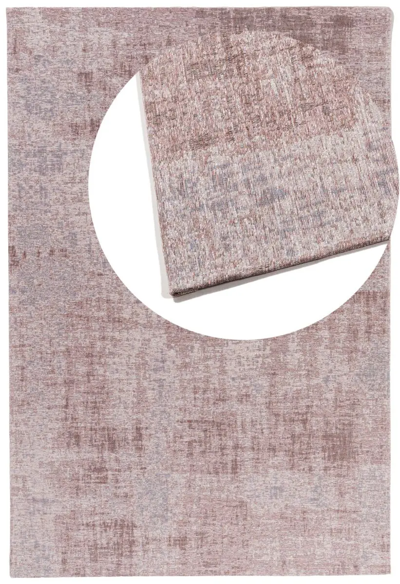 Vintage-Teppich Saragoza Flieder Draufsicht mit Lupe Vintage-Teppich Saragoza Flieder Draufsicht mit Lupe