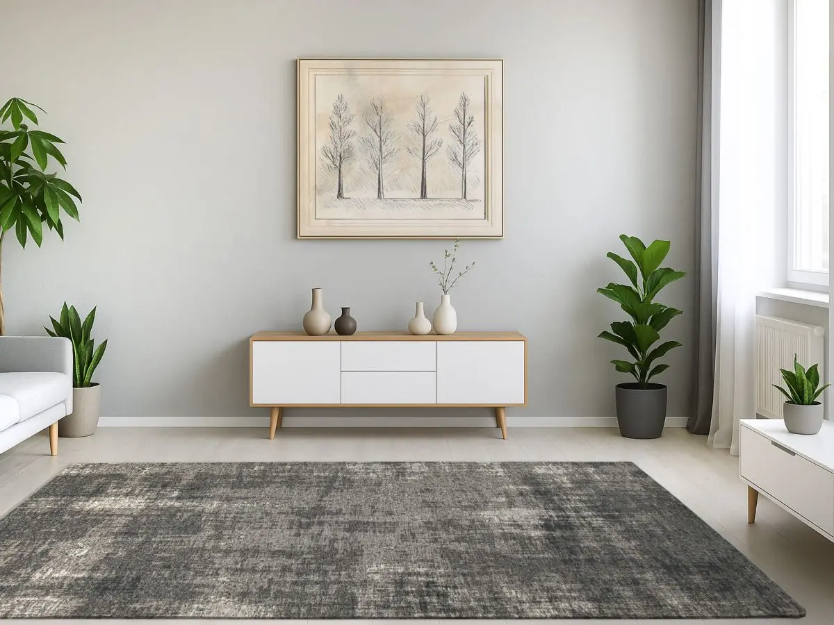 Vintage-Teppich Saragoza Grau Milieubild Vintage-Teppich Saragoza Grau Milieubild