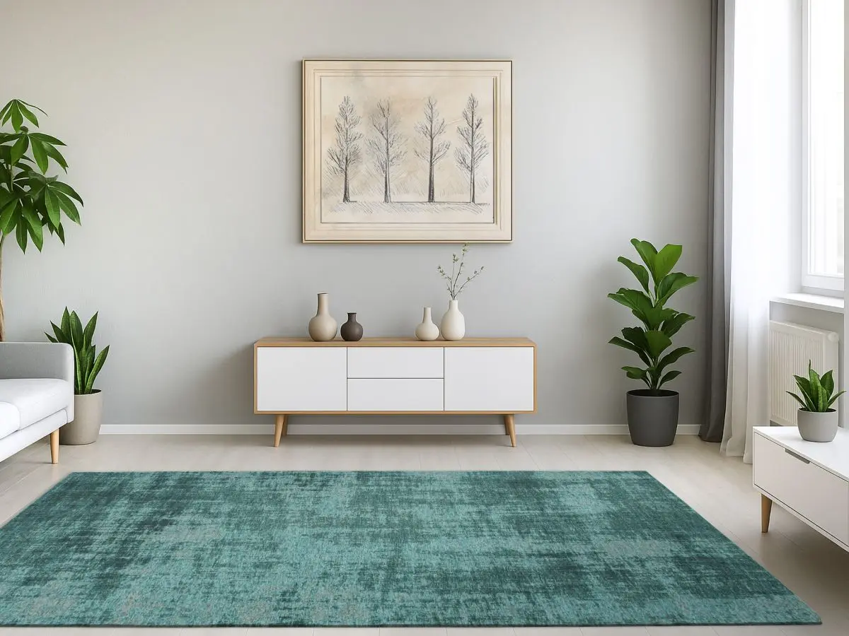 Vintage-Teppich Saragoza Petrol Milieubild Vintage-Teppich Saragoza Petrol Milieubild