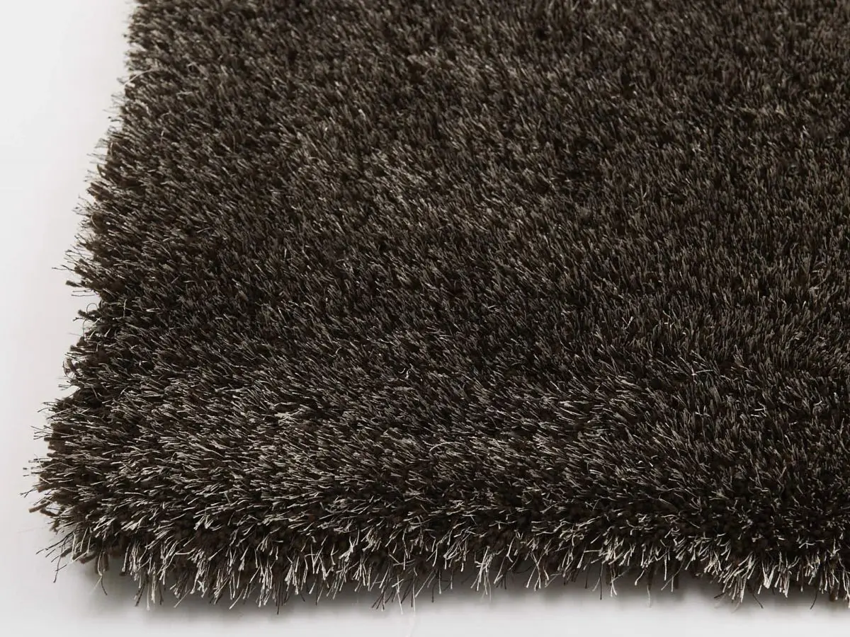 Hochflorteppich Sensit Braun Ecke