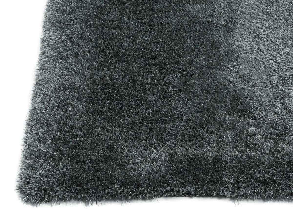 Hochflorteppich Sensit Graublau-Mix Ecke