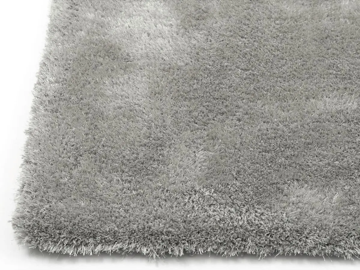 Hochflorteppich Sensit Hellgrau Ecke