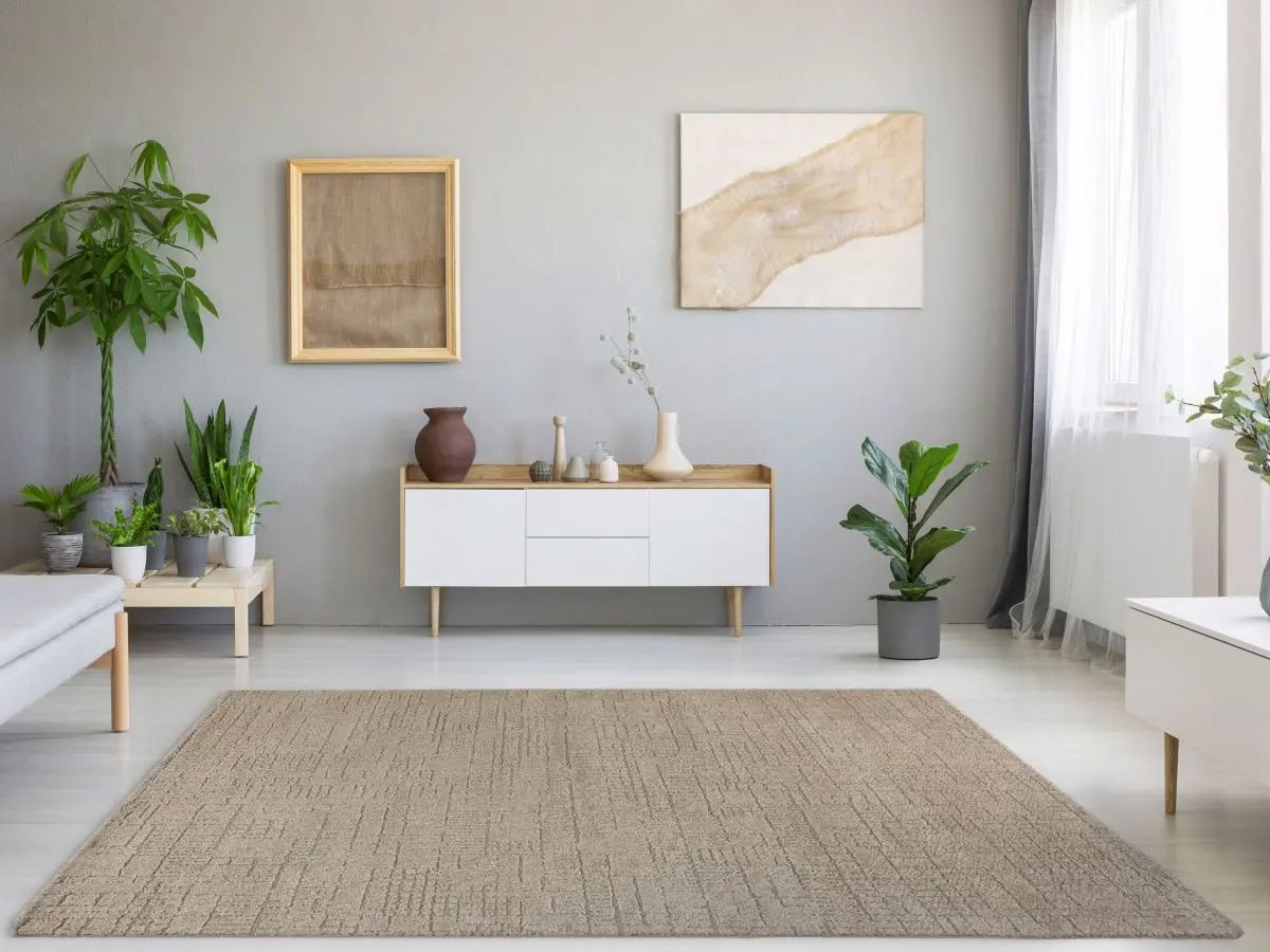 Kurzflorteppich Tredito Sand Milieubild