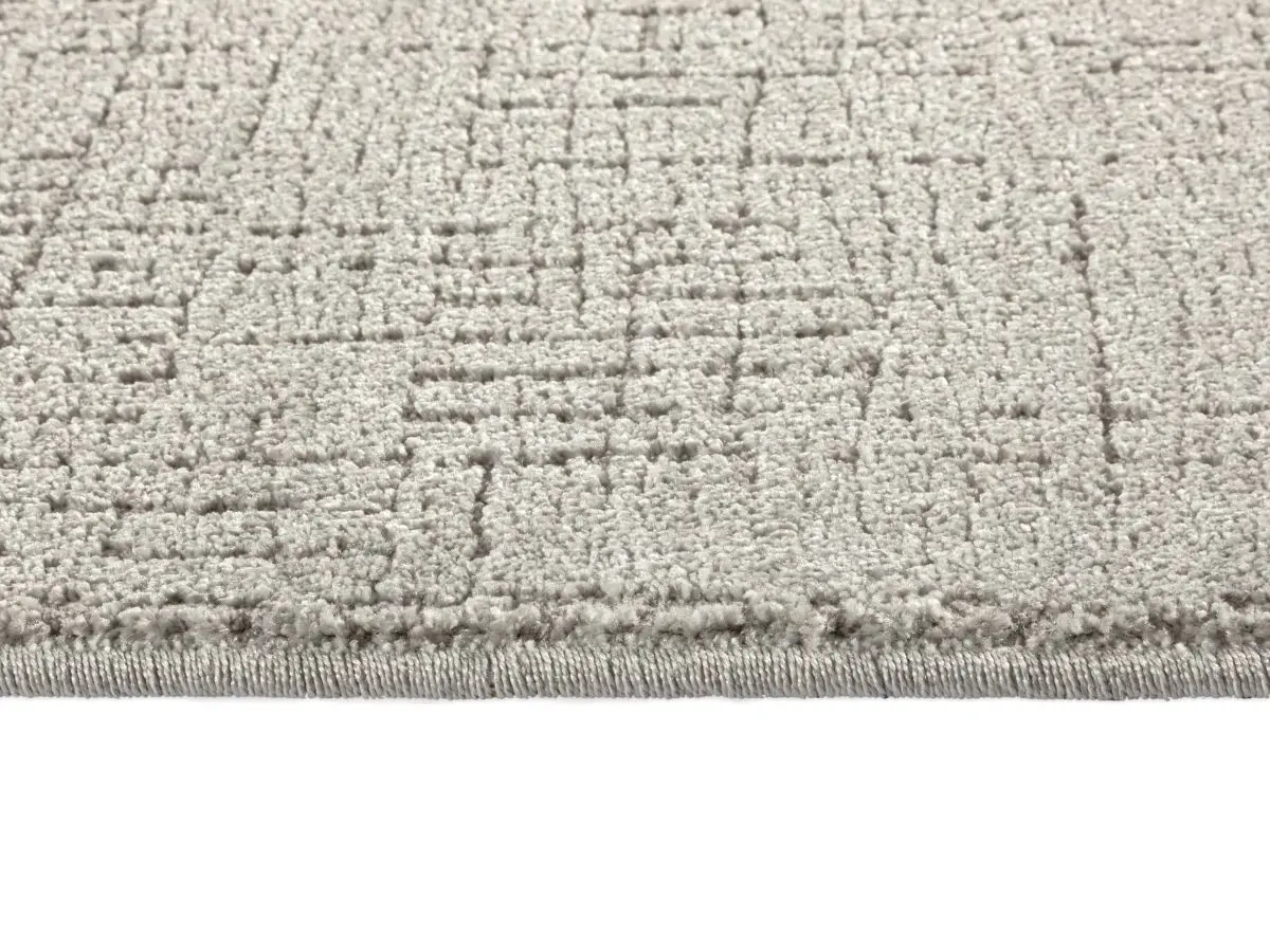 Kurzflorteppich Tredito Silber Detail