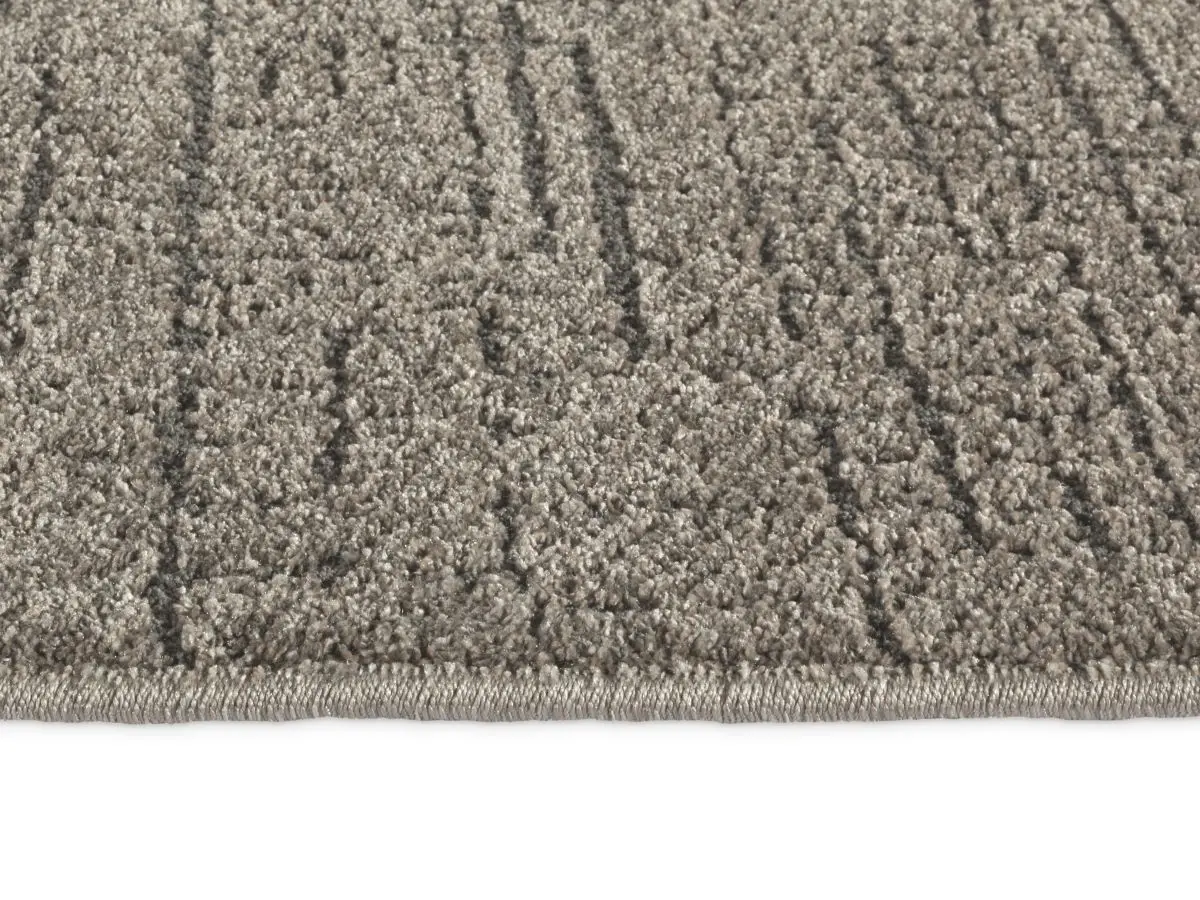 Kurzflorteppich Tredito Taupe Detail