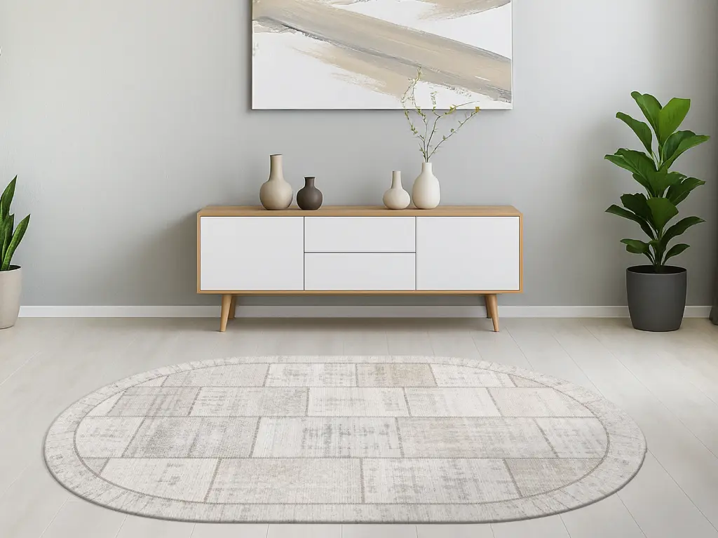 Designteppich Pablo Natur oval Milieu