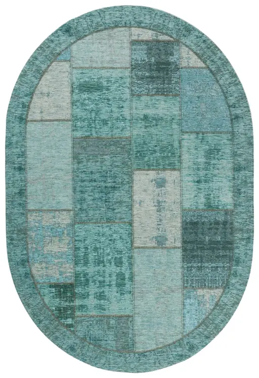 Draufsichtfoto eines Pablo in Türkis in ovaler Form