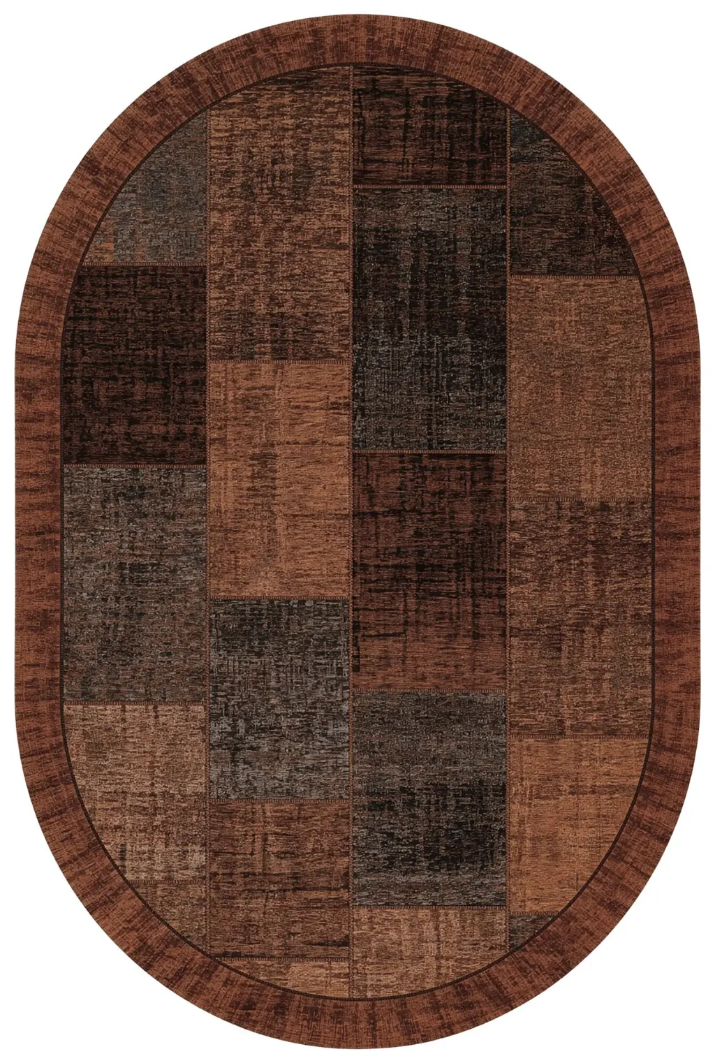 Designteppich Pablo Terra oval Draufsicht