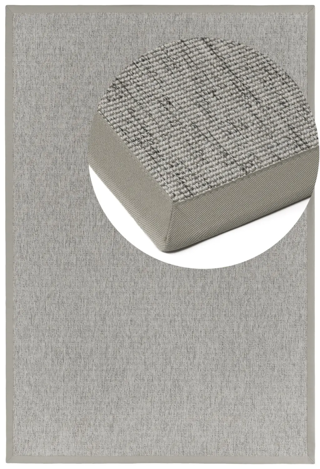 Naturino Basic S2 Silver 003 Bouclé top view with magnifying glass